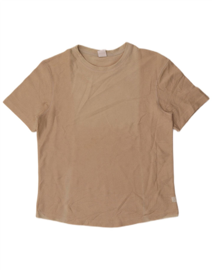 T-shirt Zara da uomo Top in cotone beige medio