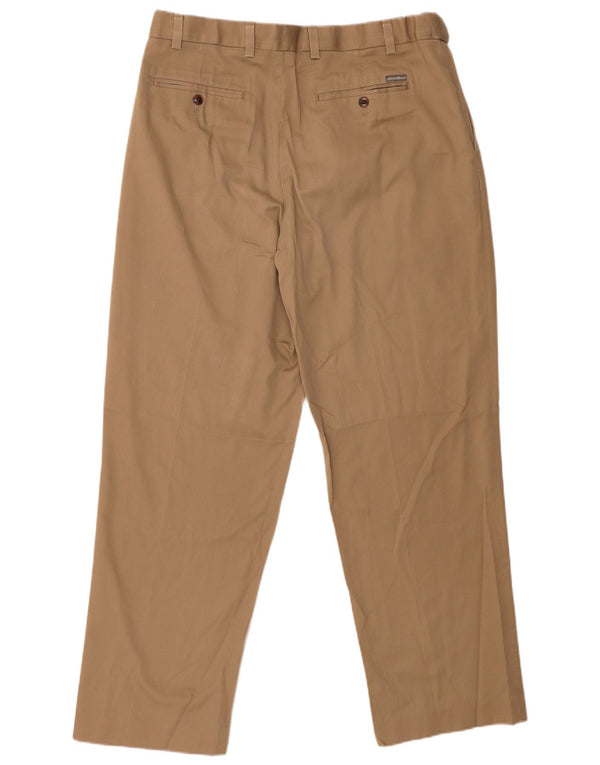 EDDIE BAUER Pantaloni chino da uomo con pegging W36 L31 Cotone beige