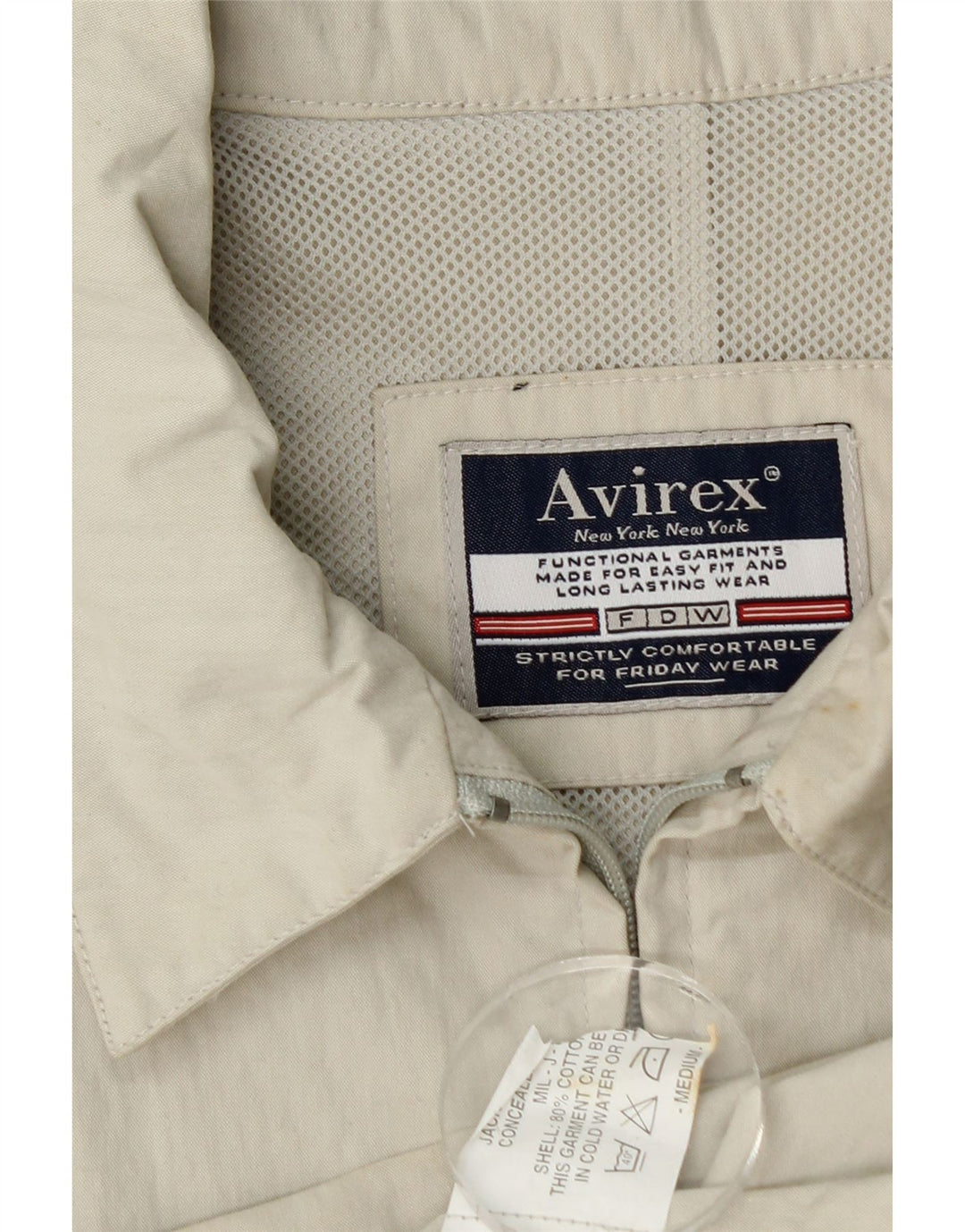 Giubbotto bomber da uomo Avirex UK 38 Cotone beige medio