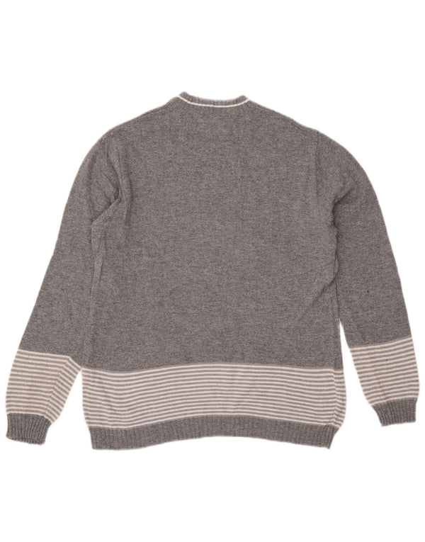 Maglia Trussardi Bambino Dolcevita 11-12 Anni Viscosa Rigata Grigia