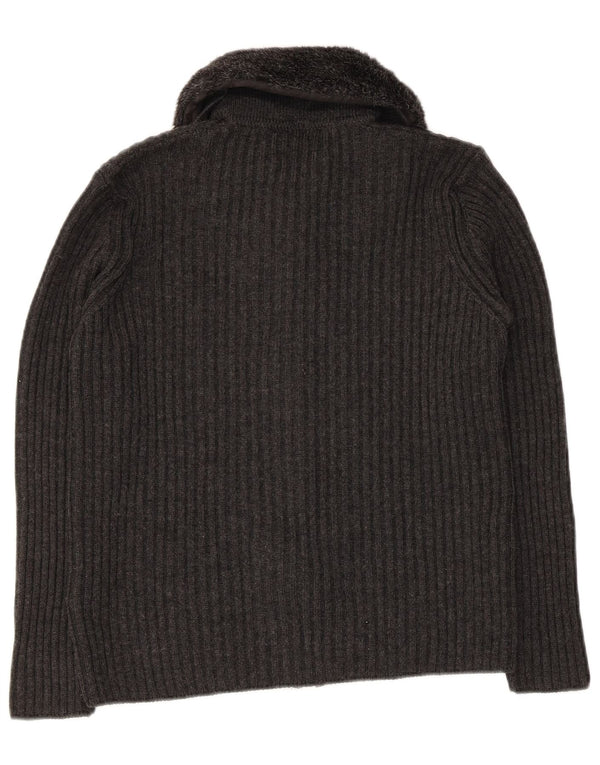 Maglione cardigan da donna Marks & Spencer UK 12 Acrilico grigio medio