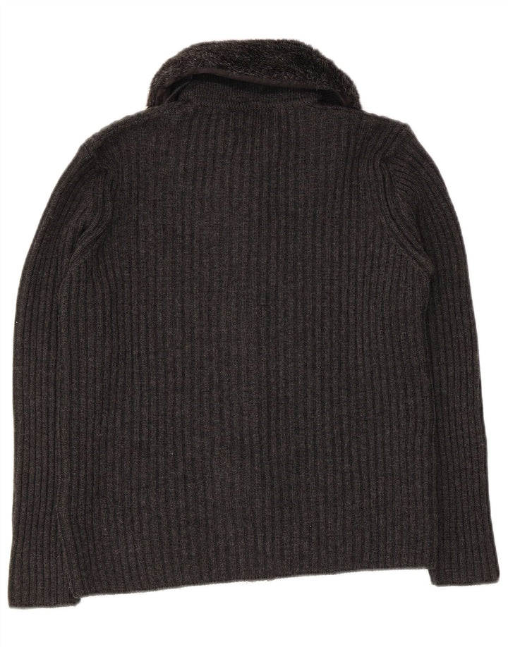 Maglione cardigan da donna Marks & Spencer UK 12 Acrilico grigio medio