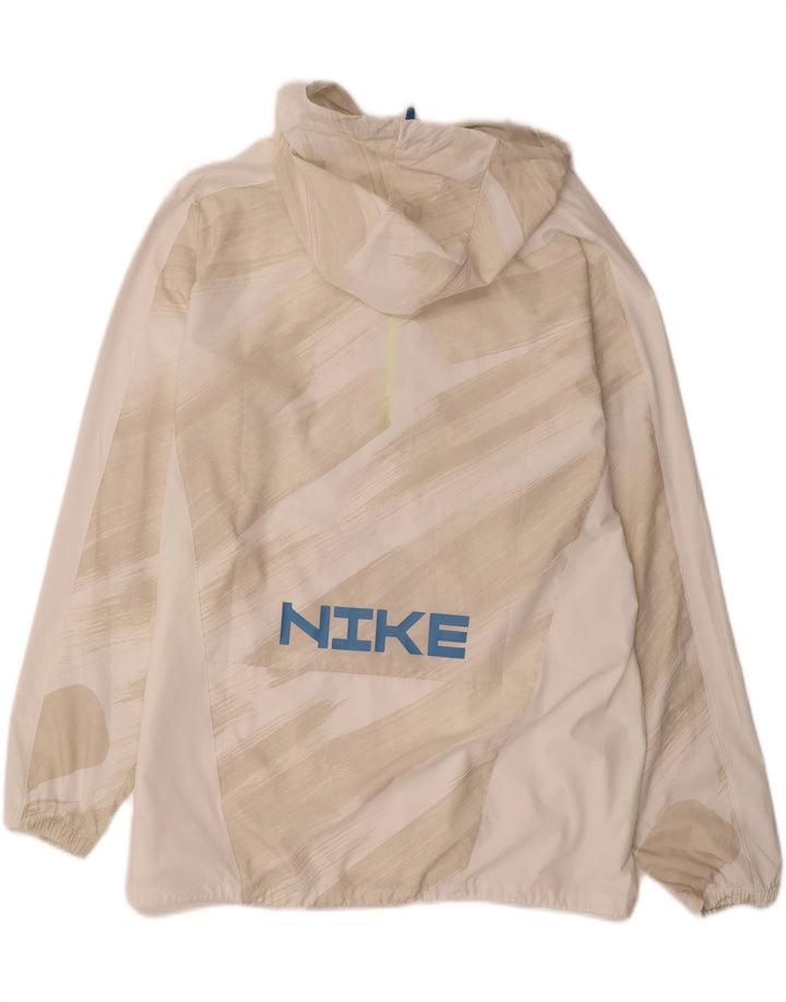 Giacca antipioggia Nike Dri Fit Pullover da uomo UK 40 Large White Colourblock