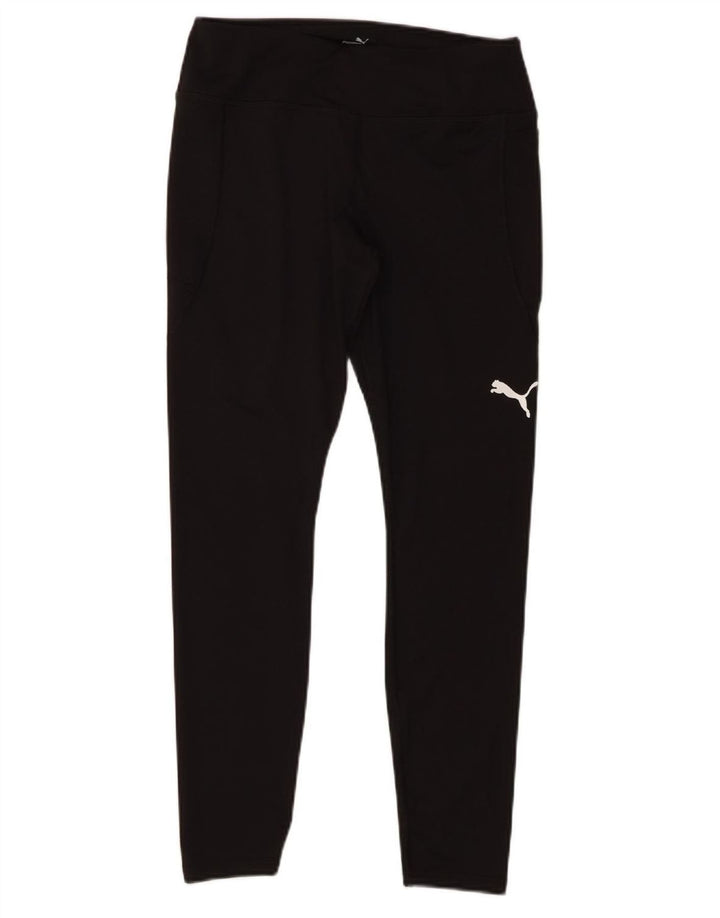 PUMA Womens Leggings UK 14 Large  Black Polyester