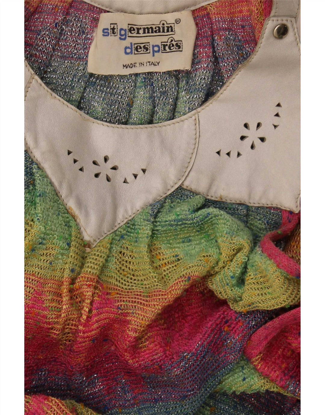 Abito basic vintage da donna senza maniche UK 12 a righe multicolori medie