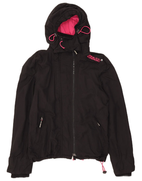 Giacca a vento grafica da donna Superdry Windcheater UK 14 media nera