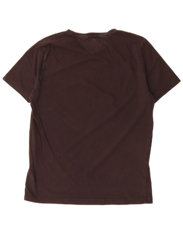 T-shirt grafica da uomo Tommy Hilfiger Top grande in cotone nero