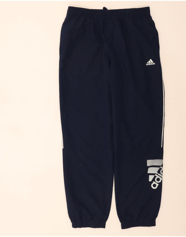 Pantaloni Tuta Uomo Adidas con Grafica Joggers Taglia Large Blu Navy Poliestere
