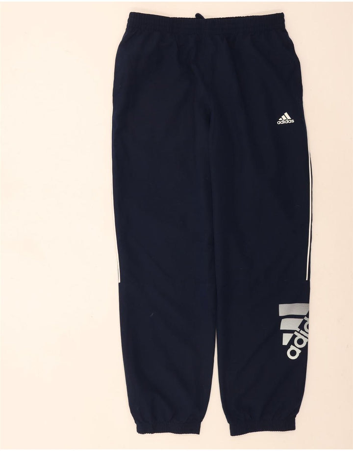Pantaloni Tuta Uomo Adidas con Grafica Joggers Taglia Large Blu Navy Poliestere