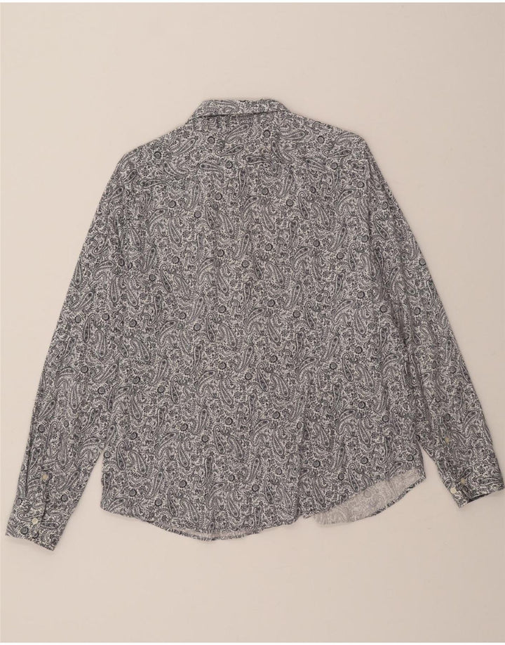 CHAPS Womens Shirt UK 18 XL Navy Blue Paisley Vintage Chaps and Second-Hand Chaps from Messina Hembry 