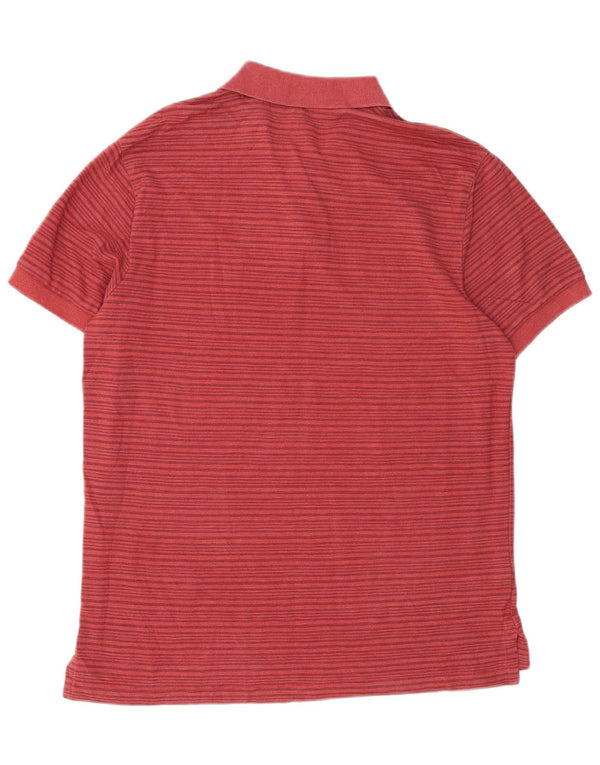 Polo da uomo EDDIE BAUER grande in cotone a righe rosse