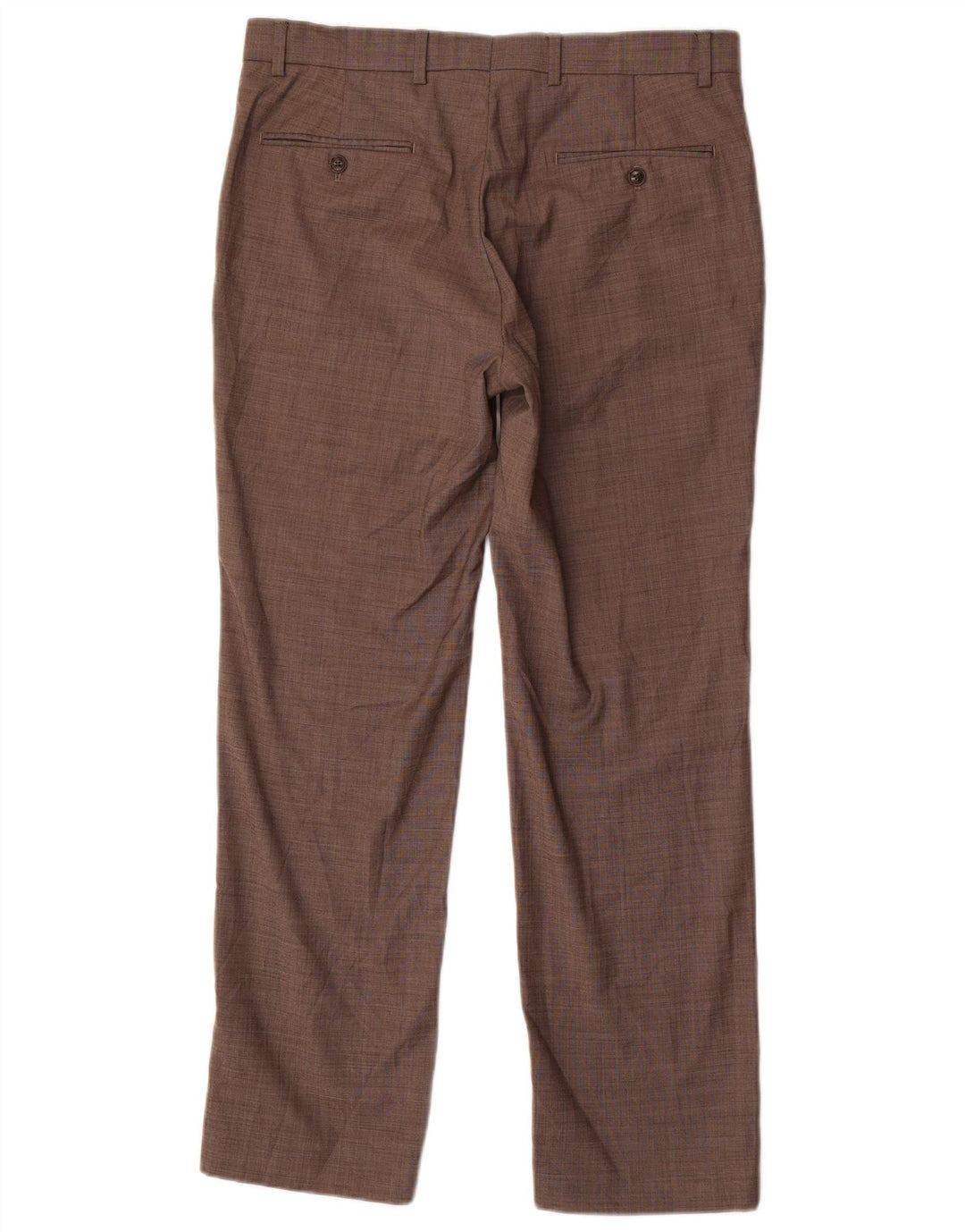 TOMMY HILFIGER Pantaloni da abito dritti da uomo W35 L30 Poliestere grigio