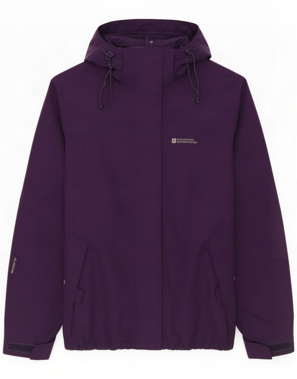 Giacca antipioggia con cappuccio da donna Mountain Warehouse UK 14 Large Purple Nylon