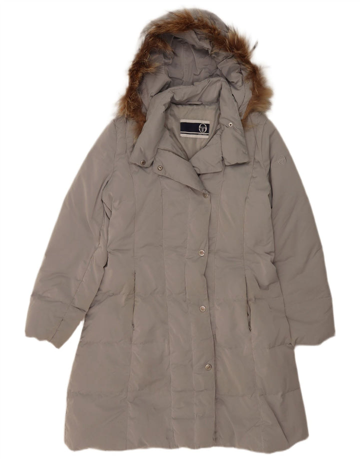Piumino con cappuccio da donna Sergio Tacchini IT 48 XL Poliestere grigio