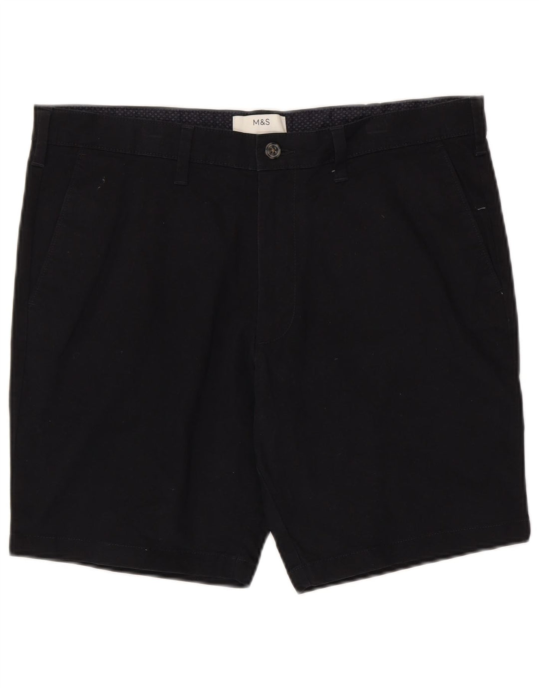 Pantaloncini chino da uomo Marks & Spencer W36 grandi in cotone blu navy