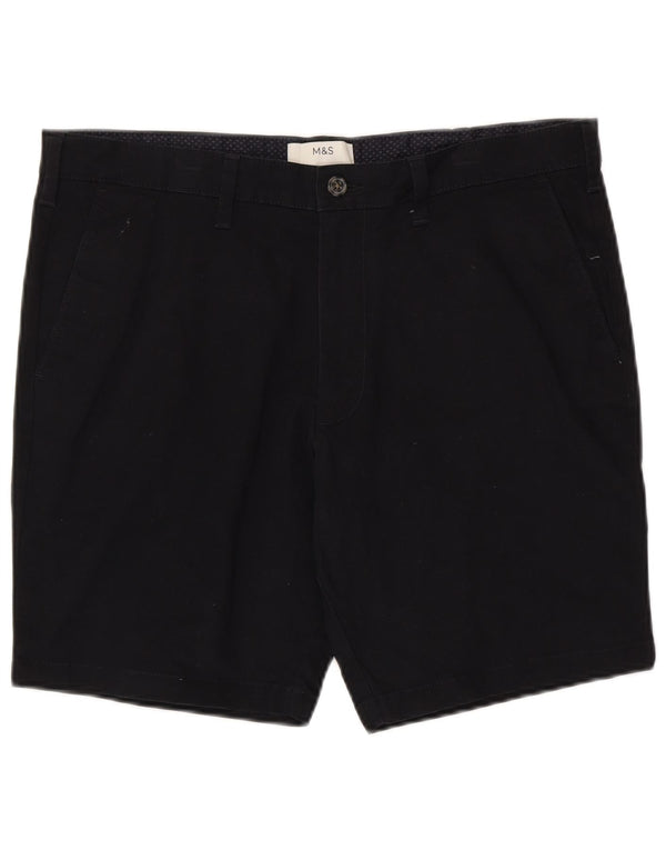 Pantaloncini chino da uomo Marks & Spencer W36 grandi in cotone blu navy