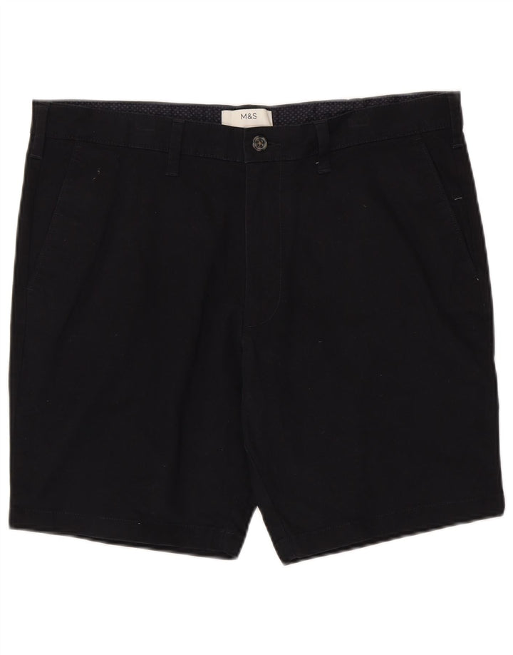 Pantaloncini chino da uomo Marks & Spencer W36 grandi in cotone blu navy