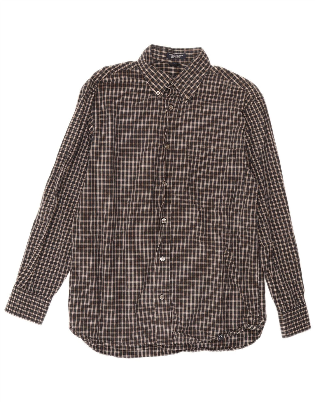 Camicia da uomo IZOD piccola in cotone a quadri blu navy