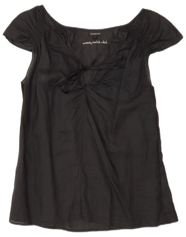 Camicetta da donna Calvin Klein Jeans Top UK 18 XL Nera