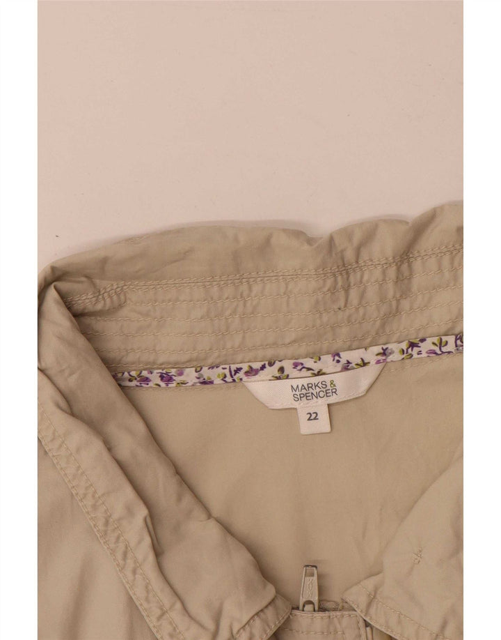 Giacca multiuso da donna Marks & Spencer UK 22 3XL Cotone beige