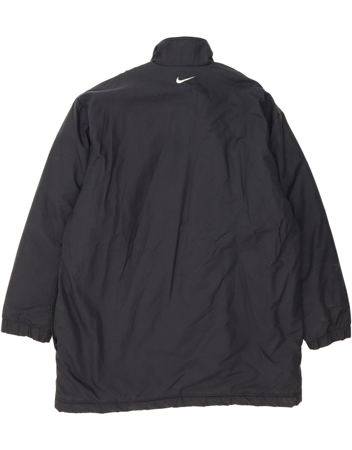 NIKE Mens Windbreaker Coat UK 45/47 XL Black Polyester Vintage Nike and Second-Hand Nike from Messina Hembry 