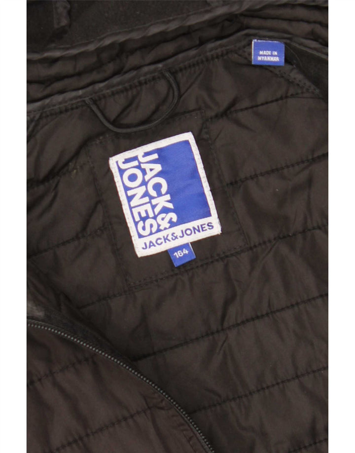 Giubbotto bomber con cappuccio Jack & Jones per ragazzi 13-14 anni Nero