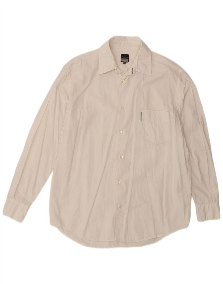 Camicia da uomo Brooksfield in cotone gessato beige medio