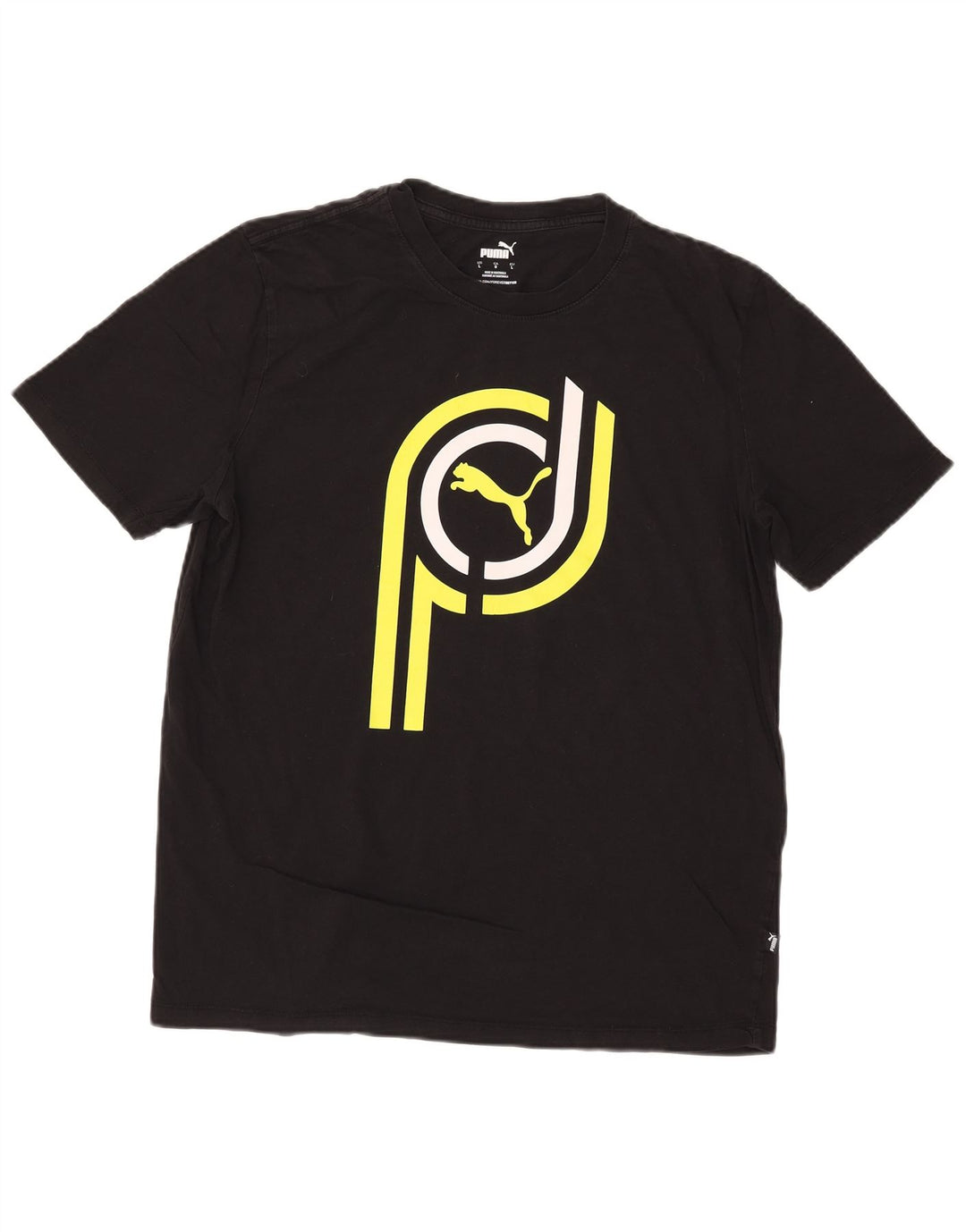 T-shirt grafica da uomo Puma Large nera