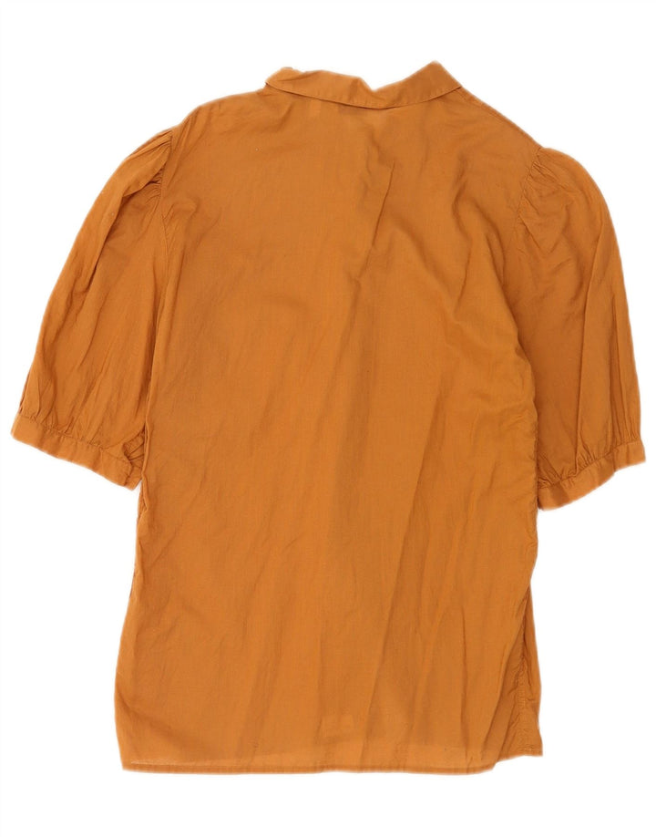Camicetta vintage da donna a maniche corte IT 42 Marrone medio