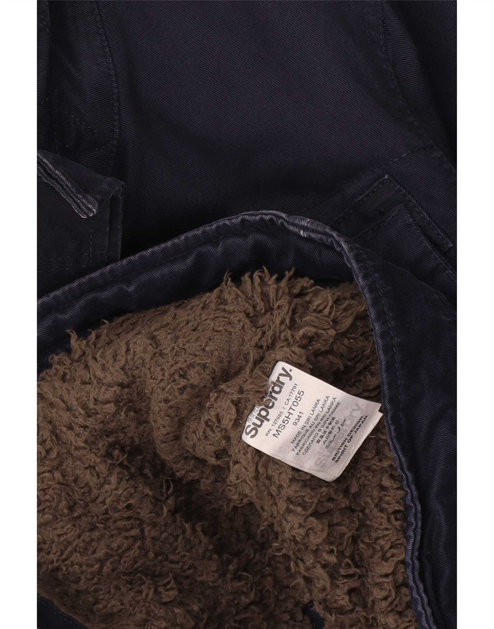 Giacca da uomo Sherpa Utility Superdry UK 38 cotone blu navy medio