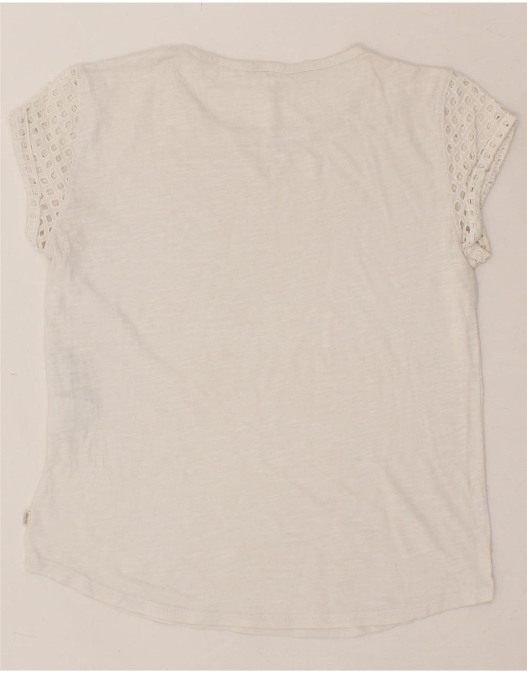 LEVI'S Womens T-Shirt Top UK 10 Small White Cotton Vintage Levi's and Second-Hand Levi's from Messina Hembry 