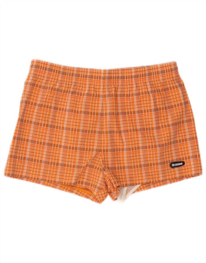 Pantaloncini da bagno uomo COLMAR IT 48 cotone a quadri arancio medio