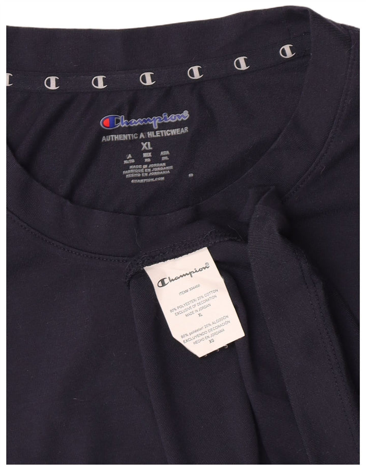 T-shirt da uomo Champion Top XL blu navy in poliestere