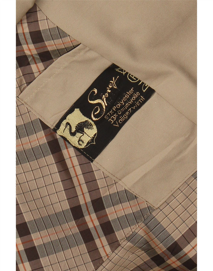 Trench da uomo VINTAGE UK 40 Large Beige Poliestere