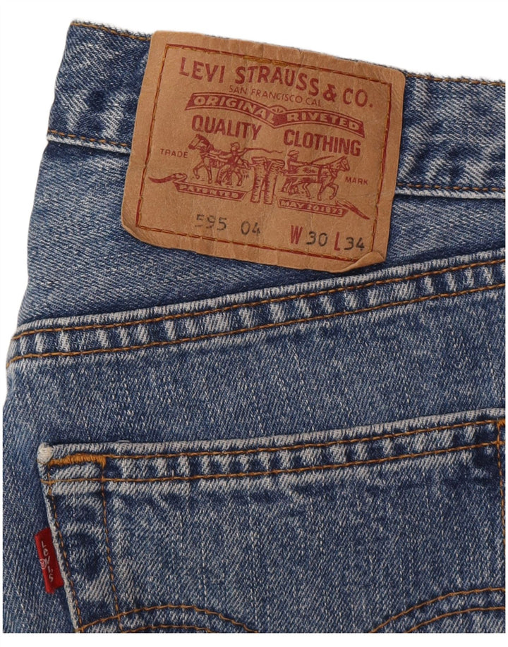 Jeans dritti Levi's 595 da donna W30 L34 cotone blu