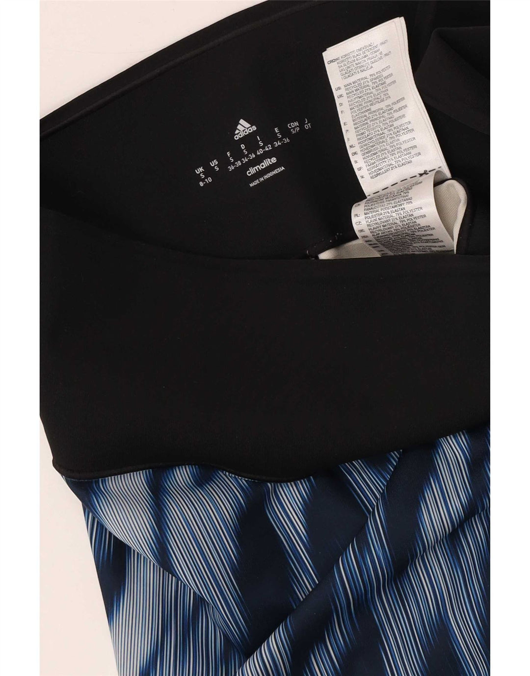 Leggings Adidas da donna UK 8-10 piccolo poliestere tie dye blu