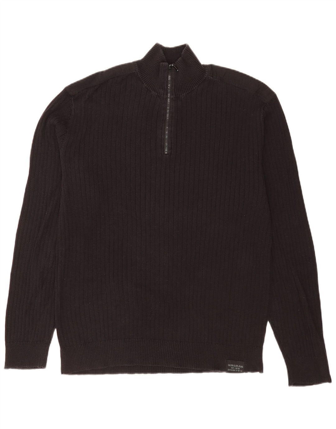 Maglione maglione con zip da uomo Calvin Klein Jeans XL nero