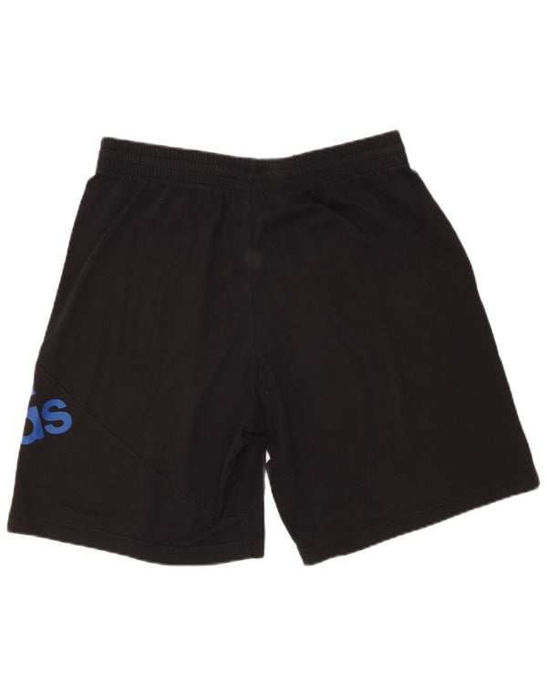 Pantaloncini sportivi Adidas da uomo con grafica grande, cotone nero