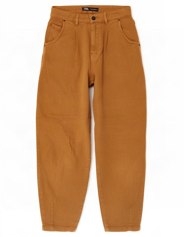 Jeans larghi da donna Zara EU 34 2XS W26 L26 Beige