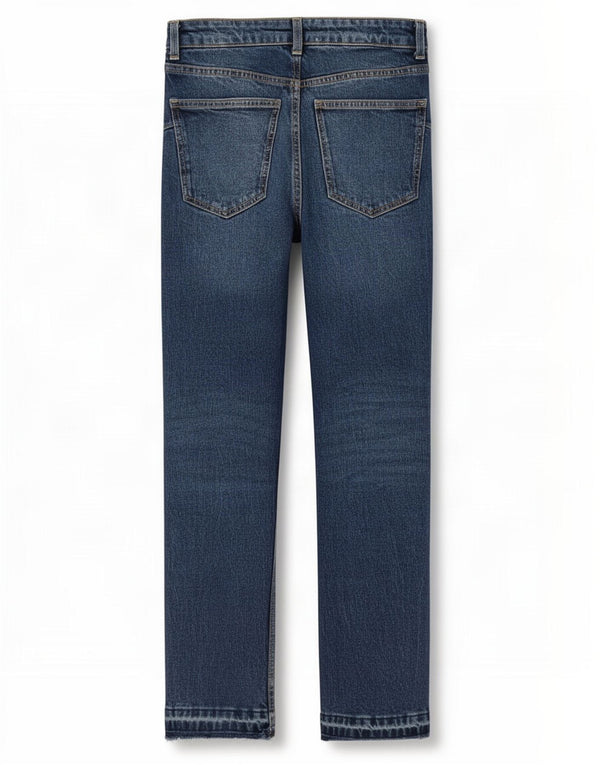 Jeans dritti a vita alta da donna Zara EU 36 XS W26 L27 cotone blu