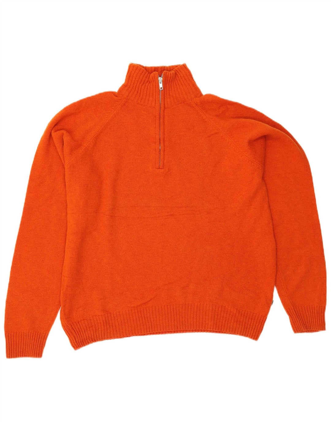 Maglione Asics da uomo con zip e collo in lana arancione medio