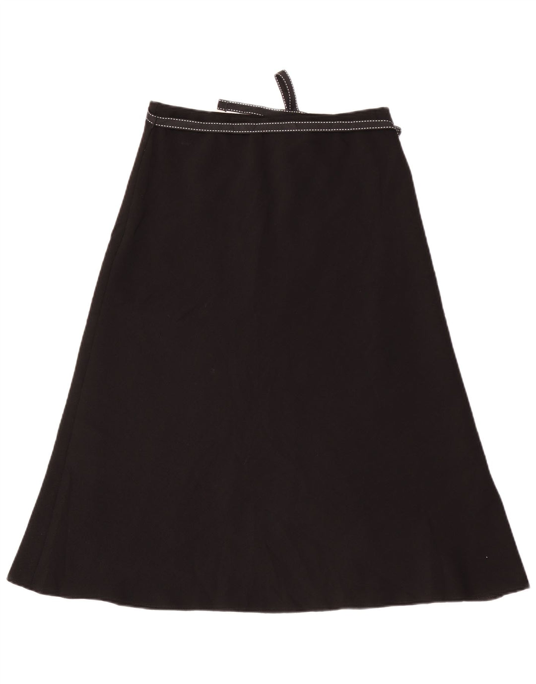 Gonna a trapezio da donna Marks & Spencer UK 10 piccola W30 poliestere nero