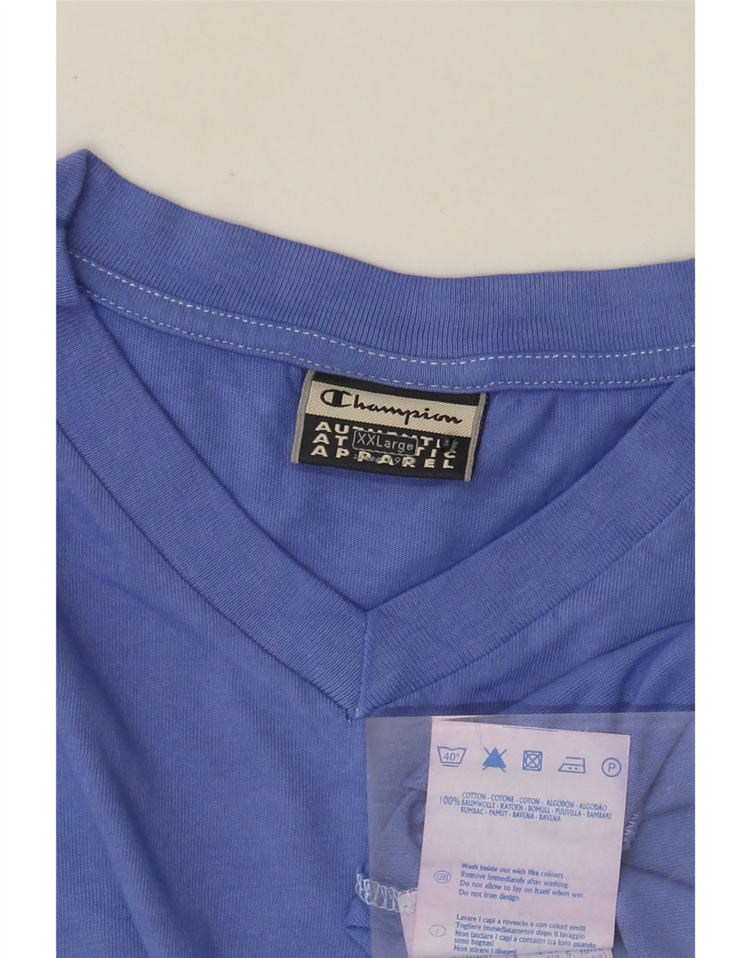 T-shirt da uomo Champion Top 2XL cotone blu