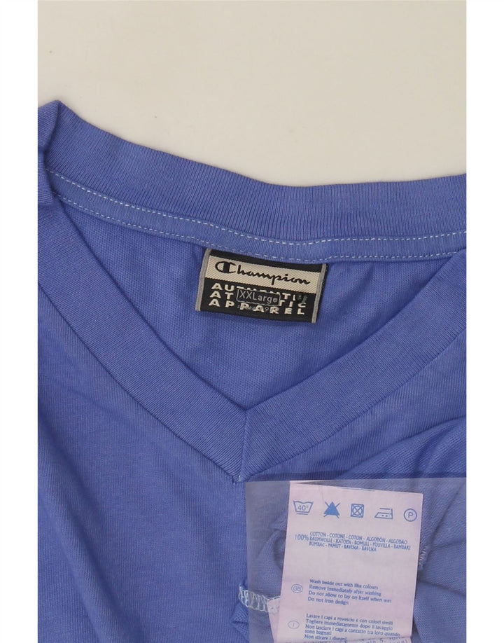 T-shirt da uomo Champion Top 2XL cotone blu