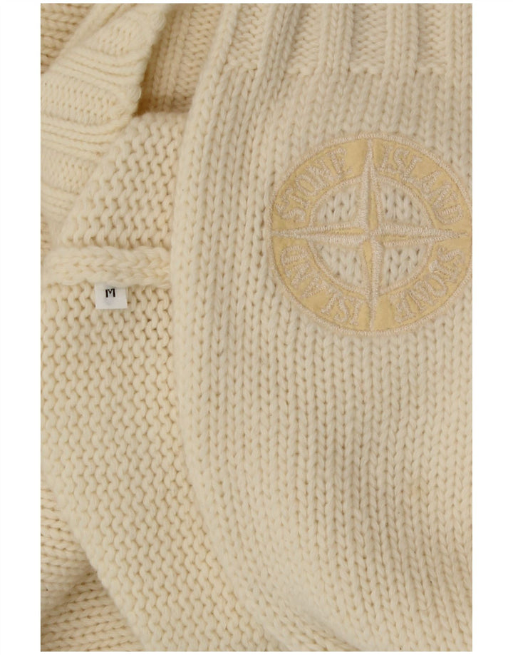 Maglione maglione con scollo a V da uomo Stone Island Beige medio