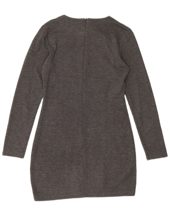 Abito maglione a maniche lunghe da donna Zara UK 12 Grigio medio