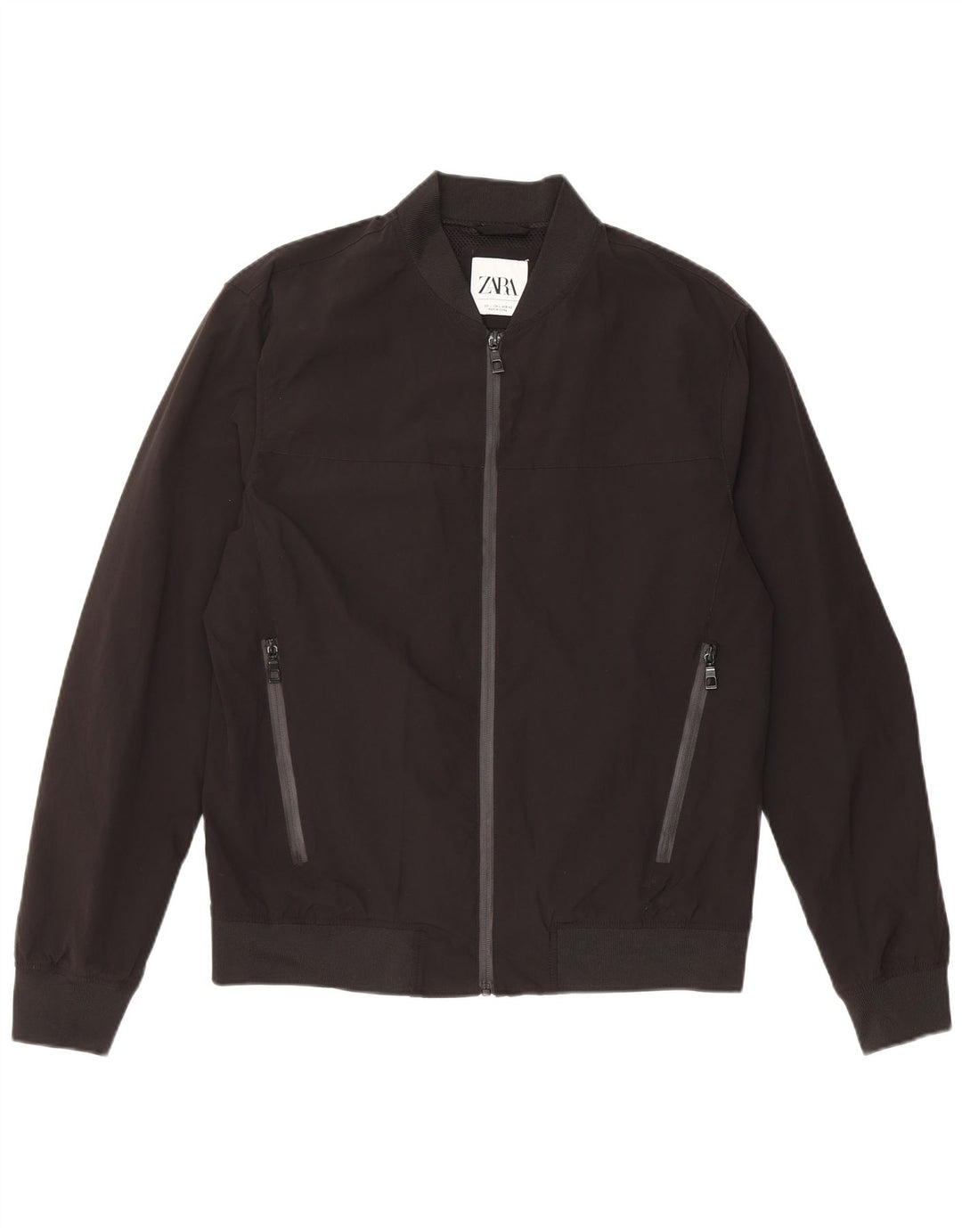 Giubbotto bomber da uomo ZARA UK 40 grande nylon nero
