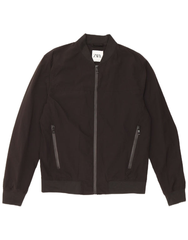 Giubbotto bomber da uomo ZARA UK 40 grande nylon nero
