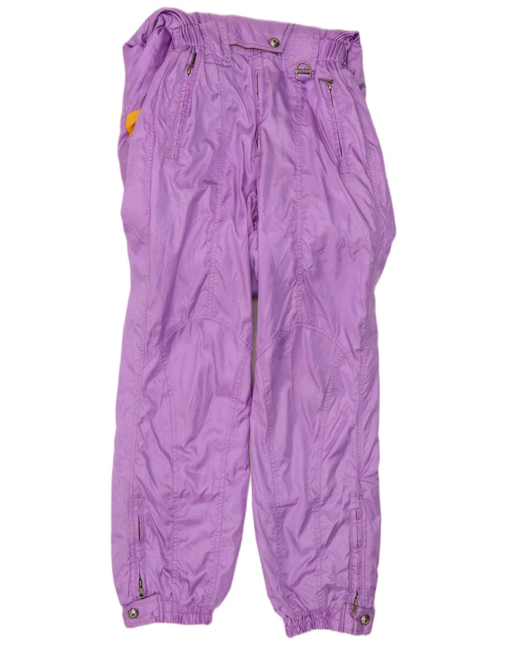 Tuta da sci con cappuccio da donna Descente EU 38 Nylon color block viola medio