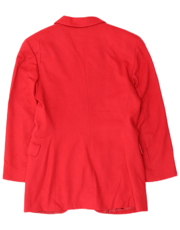 Giacca blazer a 3 bottoni da donna Penny Black UK 12 lana rossa media